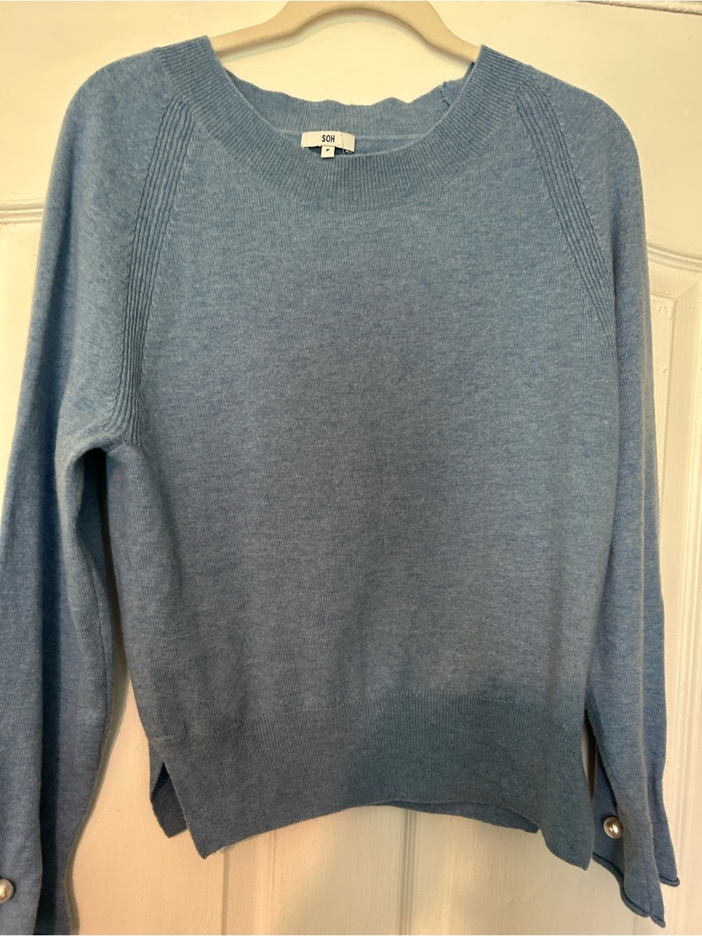 SOH sweater/ pullover with pearl in cuffs wool cashmere blend - Picture 12 of 12